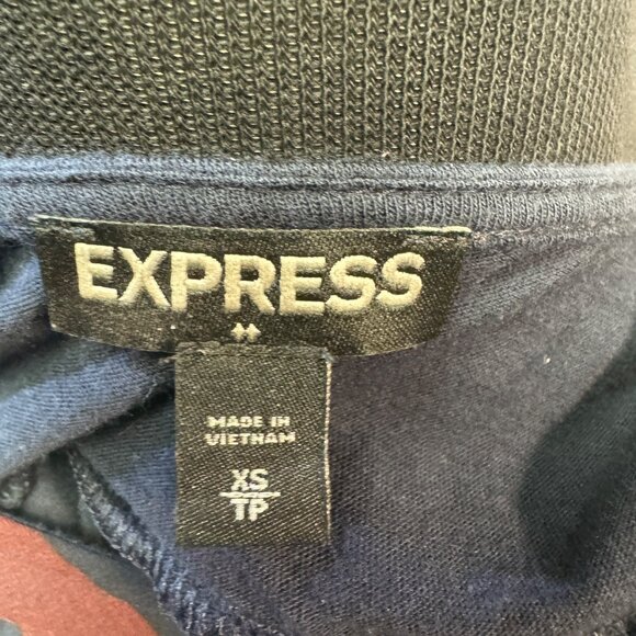 Express Size XSmall Striped V-Neck Sleeveless Top With Zipper - Picture 5 of 6